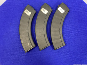 (3) Bulgarian Made Mags 7.62x39 * STRONG RELIABLE DISCHARGE EXECUTION *