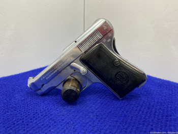 1952 Beretta 418 .25 ACP Chrome 2 3/8" *OUTSTANDING ITALIAN POCKET PISTOL*