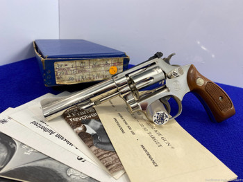 1981 Smith Wesson 34-1 .22LR Nickel 4" *MODEL OF 1953 KIT GUN* Gorgeous