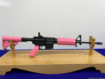 Colt AR-15 Carbine 9mm Black 16.1" *EYE-CATCHING PINK FURNITURE*
EXCELLENT SEMI-AUTO RIFLE