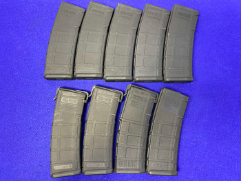(9) Magpul PMag 30Rd 5.56x45mm Mags *EXCELLENT LOT*