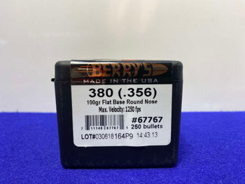Berry's .380 100Gr FBRN - 250 pcs *HIGH QUALITY BULLETS*
