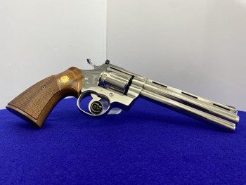 1981 Colt Python .357 Mag Nickel 6" -TIMELESS SNAKE REVOLVER- Amazing
FACTORY LABELED BOX