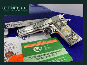 Colt Government 1911 .38 Super 5" *BREATHTAKING MIRRORED BRIGHT STAINLESS*