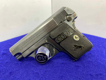 1923 Colt M1908 Hammerless .25 ACP Blue 2" *STELLAR VEST POCKET MODEL* 1923 Colt M1908 Hammerless .25 ACP Blue 2" *STELLAR VEST POCKET MODEL*
