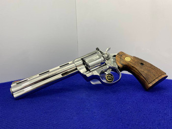 1995 Colt Python .357 Mag 6" -BREATHTAKING BRIGHT STAINLESS- Incredible
TIMELESS SNAKE SERIES.