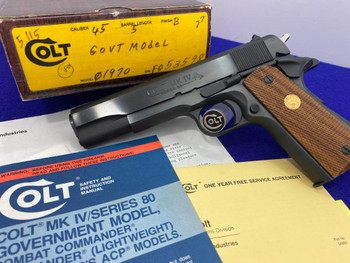 1985 Colt Government .45ACP Blue 5" *TIMELESS MKIV SERIES 80 MODEL*
