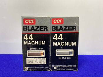 CCI Blazer .44 Magnum 100 Total Rds *GREAT CENTERFIRE AMMO*