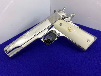 1984 Colt Government MKIV *GORGEOUS MIRRORED BRIGHT STAINLESS*