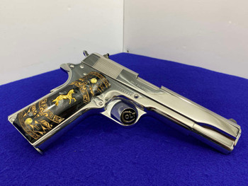 Colt Government Series 70 .38 Super 5" *BREATHTAKING BRIGHT STAINLESS*