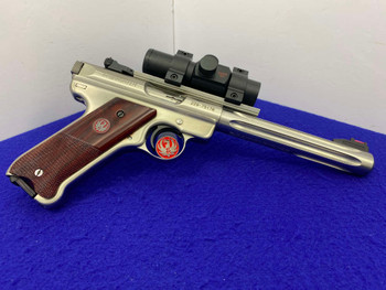 2010 Ruger MK III Hunter .22LR Stainless 6 7/8" *MILLETT SP1 RED DOT OPTIC*