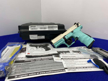 2019 Walther P22Q .22 LR Nickel 3.42" *AWESOME ANGEL BLUE POLYMER FRAME* 2019 Walther P22Q .22 LR Nickel 3.42" *AWESOME ANGEL BLUE POLYMER FRAME*