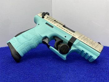 2019 Walther P22Q .22 LR Nickel 3.42" *AWESOME ANGEL BLUE POLYMER FRAME* 2019 Walther P22Q .22 LR Nickel 3.42" *AWESOME ANGEL BLUE POLYMER FRAME*