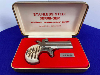 American Derringer M1 .45 ACP Stainless 3" *POWERFUL & COMPACT PISTOL*