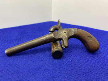 Center Hammer Percussion Single-Shot Blue 3" *ANTIQUE BLACK POWDER PISTOL*