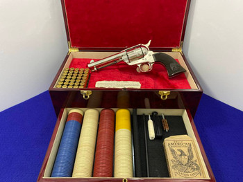 Uberti 1873 Cattleman .45 Nickel 4 3/4" *DESIRABLE BAT MASTERSON DISPLAY*