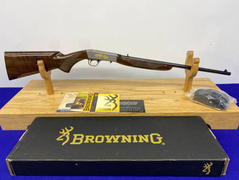 Browning SA-22 Grade VI .22 LR Blue/Grey 19.25" *STUNNING 24K ENGRAVING*