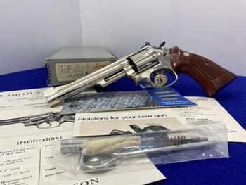 Smith Wesson 19-4 .357 Mag Nickel 6" -TIMELESS .357 COMBAT MAGNUM- Stunning