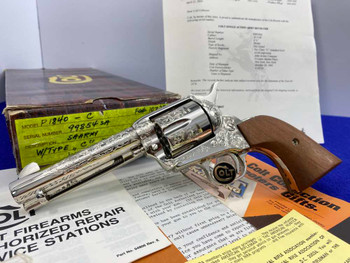 Colt Single Action Army - Factory Engraved - 1978 COLT SALESMAN OF THE YEAR