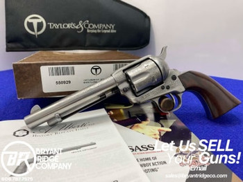 2023 Uberti/Taylor's & Co. 1873 Cattleman .357 Mag *WHITE FLORAL ENGRAVED*
