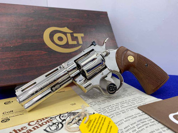 1980 Colt Python .357 Mag Nickel 4" *LEGENDARY SNAKE REVOLVER* Awesome
DESIRABLE NICKEL FINISH - Penny - No Reserve