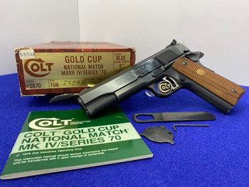 1978 Colt Gold Cup National Match .45 ACP Blue *OUTSTANDING MKIV SERIES 70*