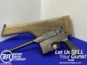 Mauser C96 Broomhandle 7.63X25 *COLLECTIBLE FLAT-SIDE LARGE RING VARIANT*