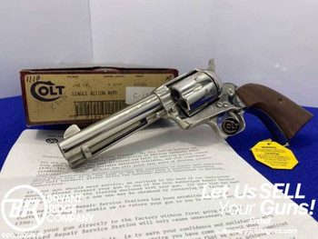 SOLD* 1981 Colt Single Action Army .45 Nickel *COLLECTIBLE THIRD