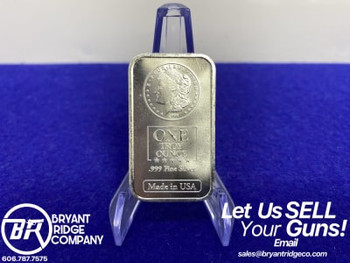 (1)* Morgan Design -1 Troy Ounce PURE SILVER BAR- .999 Fine *Desirable*-GID1149540168