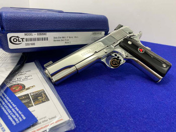 Colt Delta Elite MKIV 10mm *BREATHTAKING BRIGHT STAINLESS* 100% Flawless
