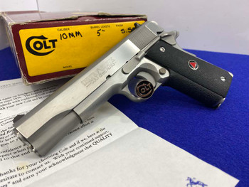 1989 Colt Delta Elite 10mm Stainless 5" *BEAUTIFUL COLT SEMI-AUTOMATIC*