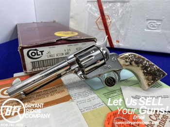 1988 Colt Single Action Army .45 -GENUINE SAMBAR STAGS PRISTINE EXAMPLE-