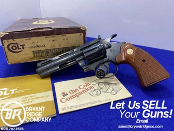 1981 Colt Diamondback .22 LR Blue 4" *COLLECTIBLE SNAKE SERIES REVOLVER*