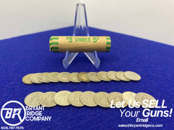 *Pre-1964 U.S. Roosevelt Dimes (50)qty *90% SILVER* 3.61 Troy Ounces- 1 Roll-GID1151335944