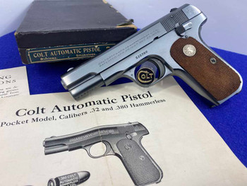 1934 Colt 1903 Pocket Hammerless .32acp Blue 3.75" *MID PRODUCTION TYPE IV*