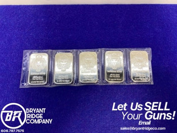 (5)* Scottsdale Silver *1oz PURE SILVER BARS* 5 Troy Ounce -FACTORY SEALED