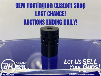 Unreamed 3-Hole Muzzle Brake Blue/Blk *1/2x28 THREAD/ .22 ID/ .85 OD*