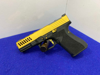 Custom Combat Armory 9mm Gold/Bronze 4" *SEEBEE ENGRAVED REAR SLIDE PLATE*