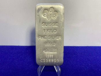 (1)* PAMP Suisse 1Kilo *.999 FINE SILVER* Bar *32.15 Troy Ounces*