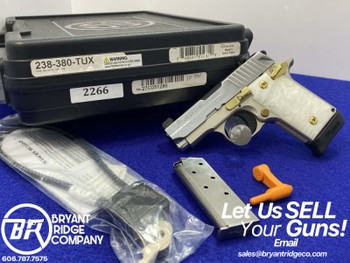 2019 Sig Sauer P238 .380 ACP Chrome/Gold 2.7" *TUXEDO EDITION*