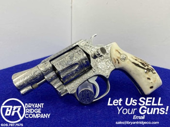 Smith Wesson 60 No-Dash .38SW Spl *MASTER HAND ENGRAVED* Genuine Stags