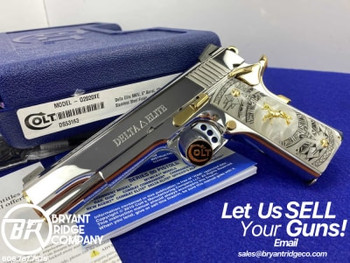 2025 Colt Delta EliteMKIV 10mm*ABSOLUTELY GORGEOUS BRIGHT STAINLESS & GOLD*