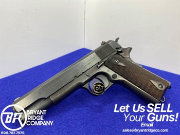 1918 Colt 1911 US Army .45 ACP Blue 5" *ICONIC LATE WWI 1911* Superb-GID1175571475