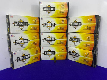 Lot of 500 Rounds of 10MM Ammo - Armscor *EXCEPTIONAL HANDGUN AMMUNITION*