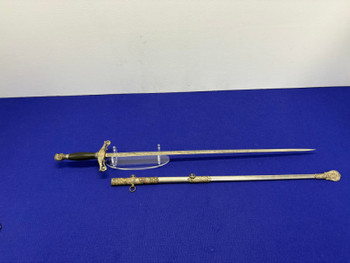 M.C. Lilley Fraternal Sword Solingen Blade Etched Knights* QUALITY DISPLAY*