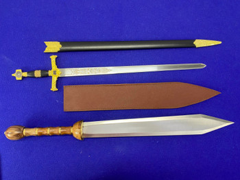 Lot of 2 Historical Replica Sword Sets *LEGENDARY SWORD REPLICAS*