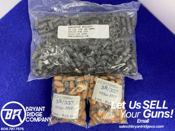 .38/.357 Reloading Bullet Lot *ZERO BULLET 125GR JHP AND REM 148GR HBWC*