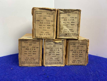 FN 1950 .303 British CTN Bren Ammo Lot 100 Rounds *1950 PRODUCTION*