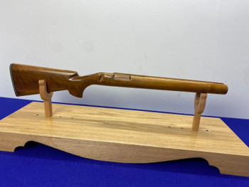 40X Gloss Brown Hardwood Rifle Stock w/White Line Buttplate *GLOSS FINISH*