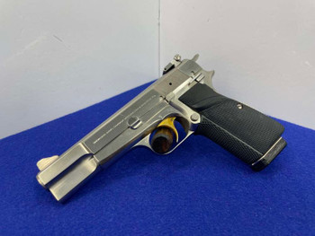Browning Hi-Power 9mm Luger *BELGIUM MADE WITH SILVER CHROME FINISH*
